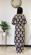 Ajrakh straight fit Anushka Co-ord set with hand mirror work