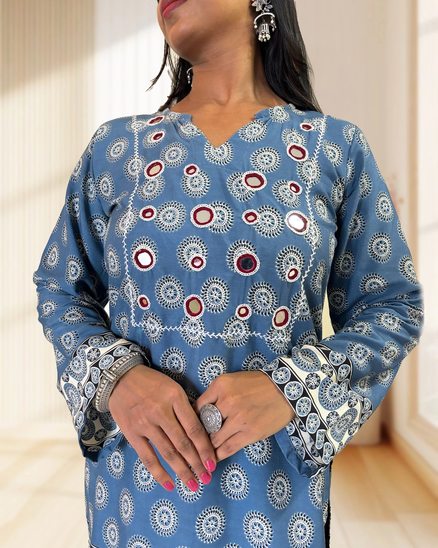 Trisha Ajrakh Short Kurti