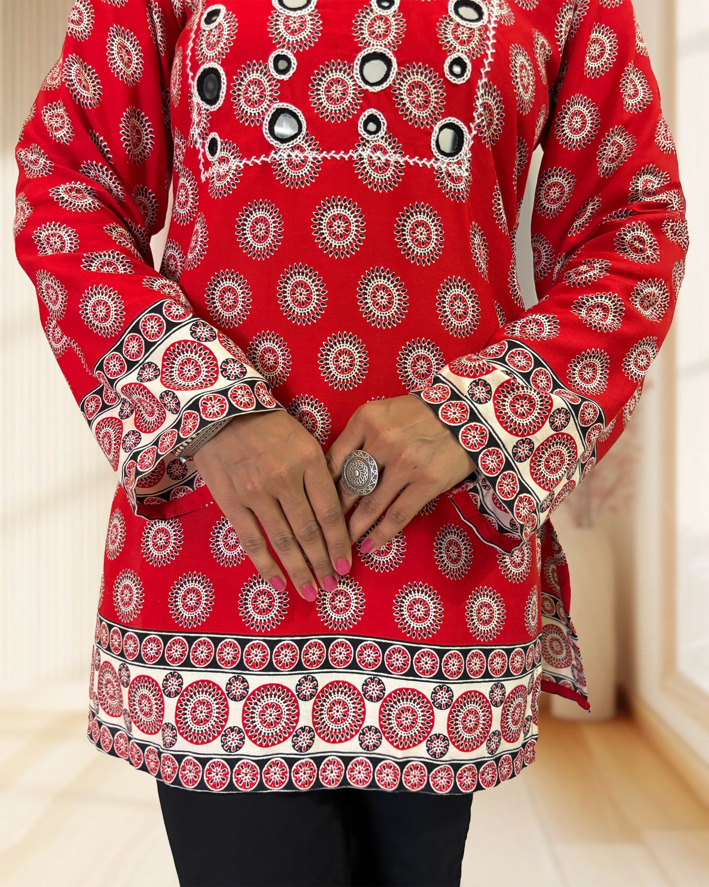 Trisha Ajrakh Short Kurti