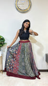 Vegetable Dyed Premium Cotton Ajrakh 6 Meter Flare Kalidar Alia Skirt