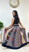 Vegetable Dyed Premium Cotton Ajrakh 6 Meter Flare Kalidar Alia Skirt