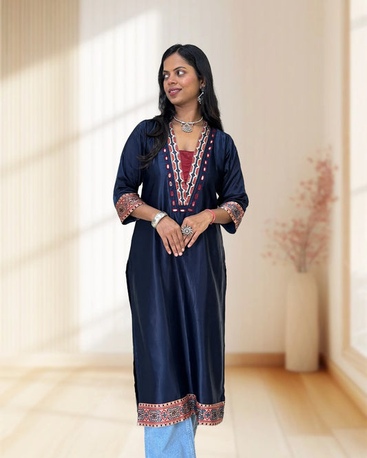 Ananya Mashru Silk Long Kurti