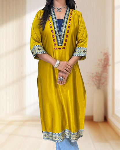 Ananya Mashru Silk Long Kurti