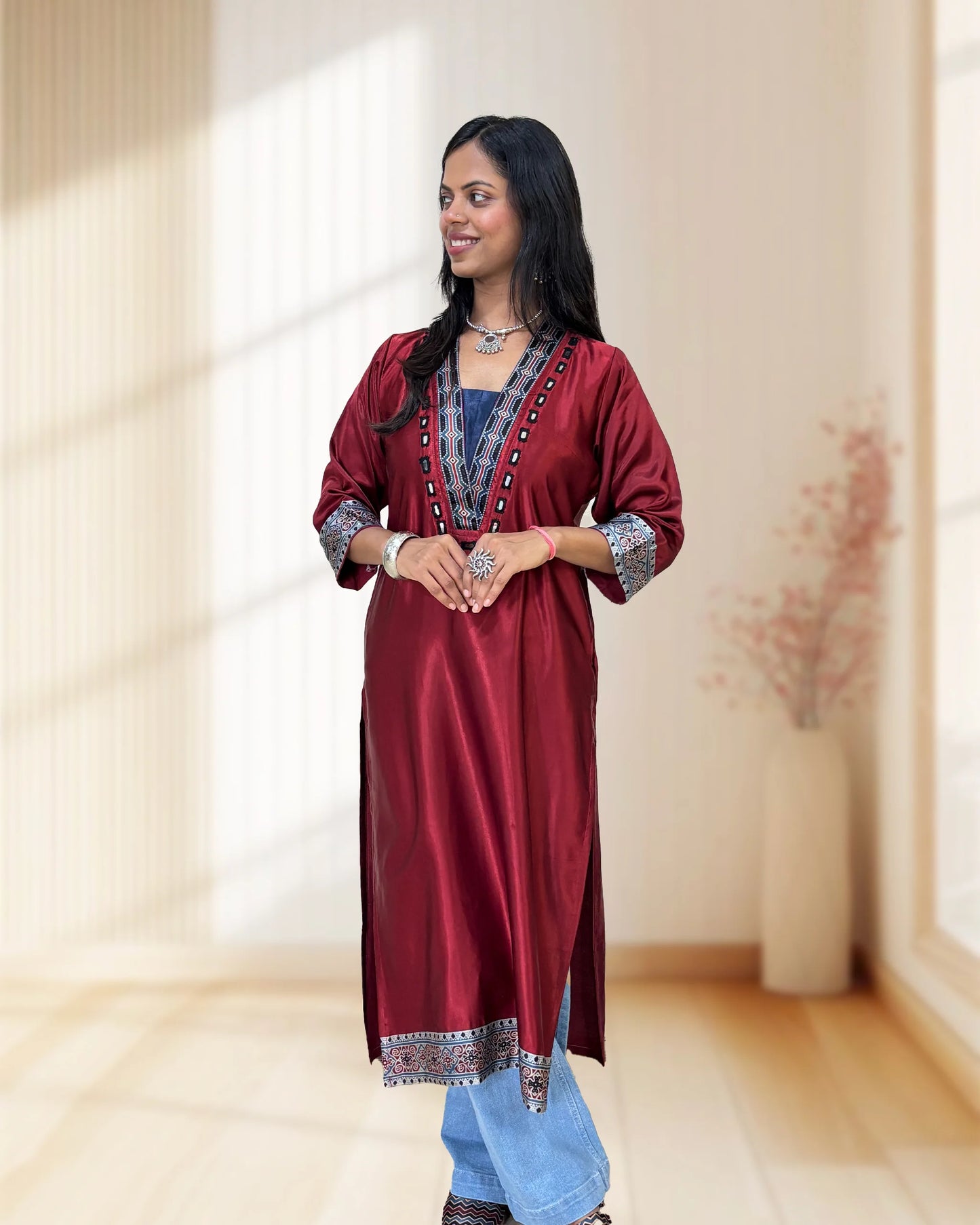 Ananya Mashru Silk Long Kurti