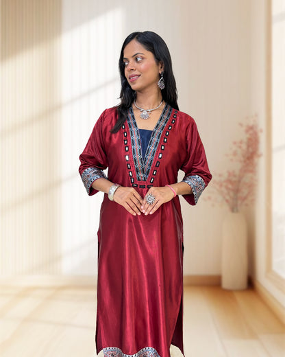 Ananya Mashru Silk Long Kurti