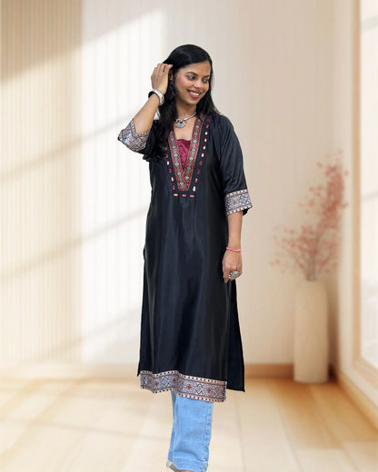 Ananya Mashru Silk Long Kurti