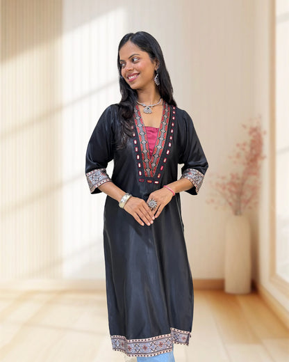 Ananya Mashru Silk Long Kurti