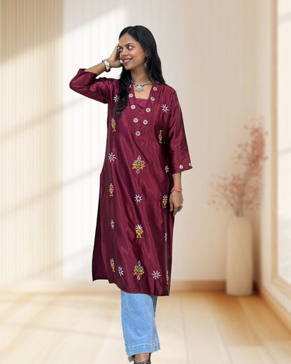 Disha Mashru Silk Long Kurti