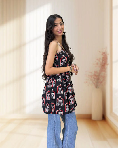 Nora Ajrakh Short Kurti