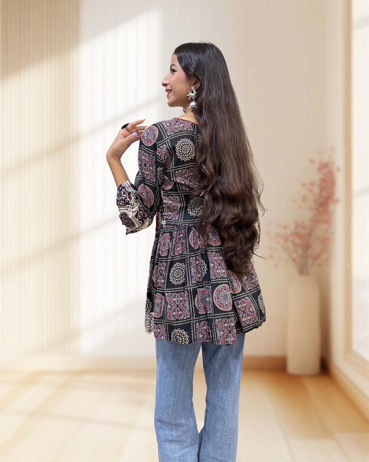 Sara Ajrakh Short Kurti