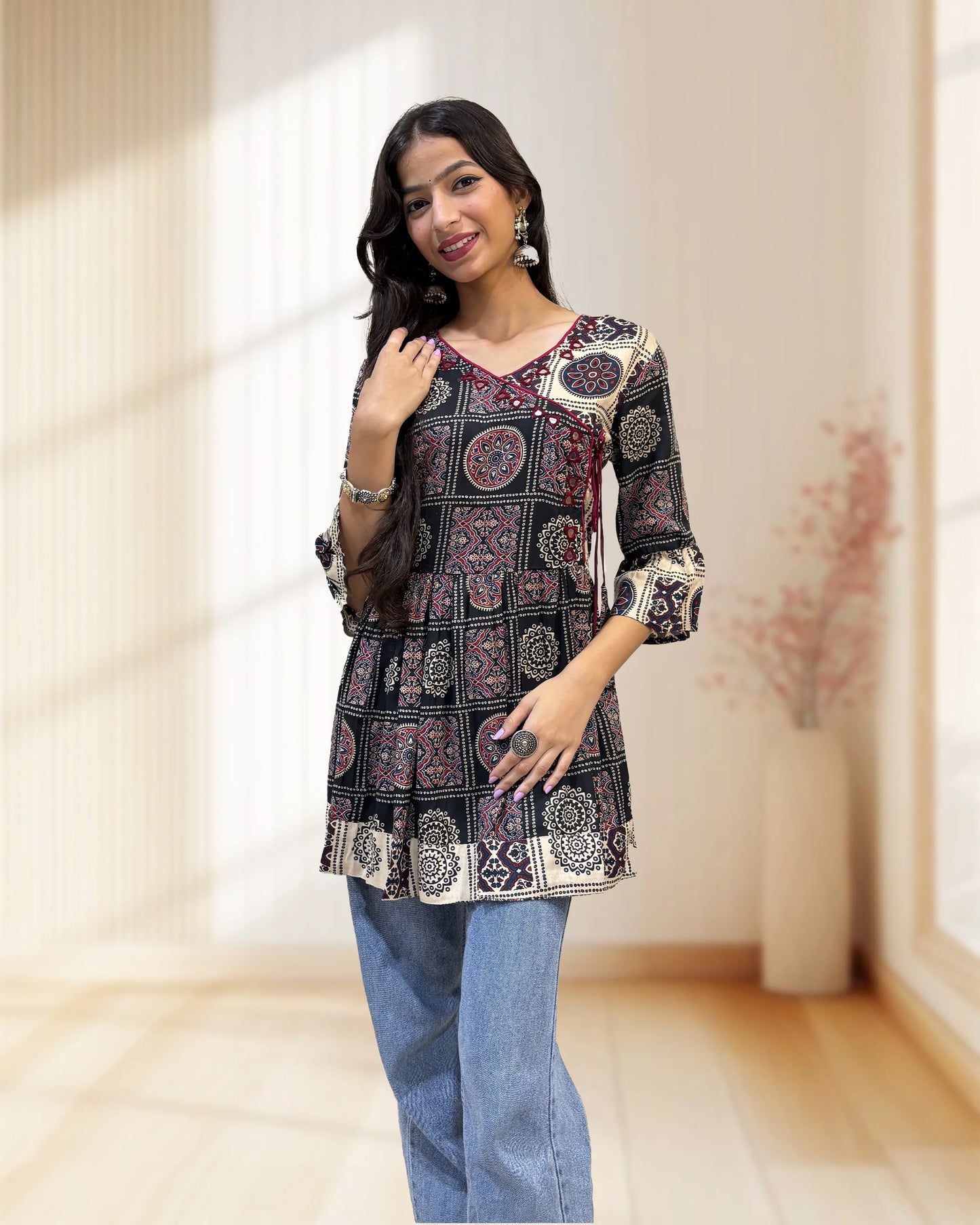 Sara Ajrakh Short Kurti