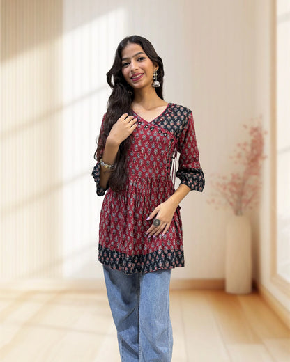 Sara Ajrakh Short Kurti