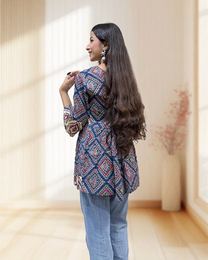 Sara Ajrakh Short Kurti