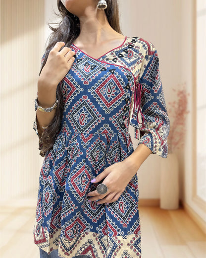Sara Ajrakh Short Kurti