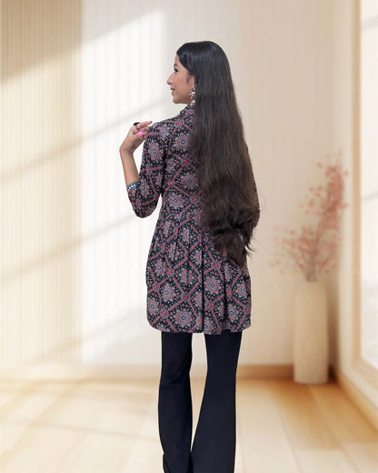 Deepika Ajrakh  Short Kurti