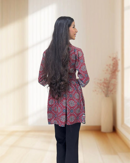 Deepika Ajrakh  Short Kurti