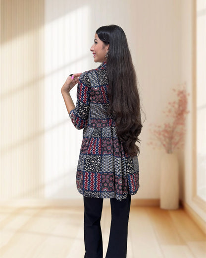 Deepika Ajrakh  Short Kurti