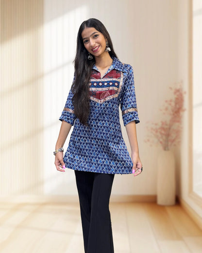 Tripti Mashru Silk Short Kurti