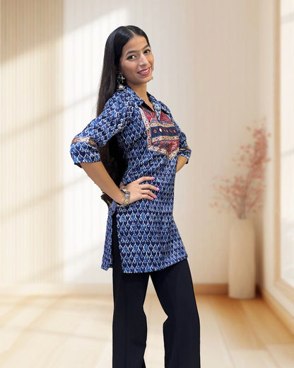 Tripti Mashru Silk Short Kurti