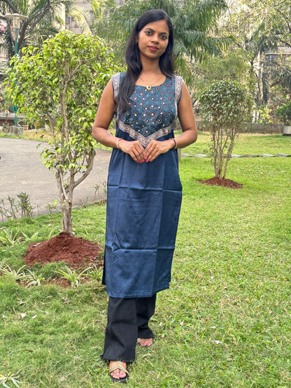 Simran Mashru Silk Long Kurti