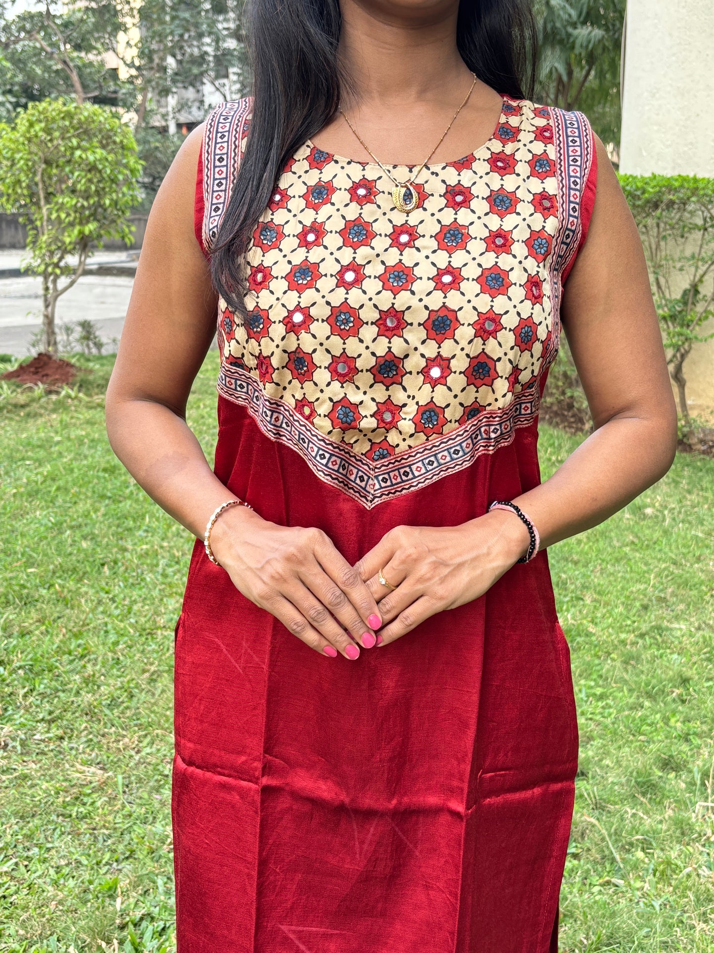 Simran Mashru Silk Long Kurti