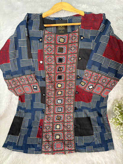 Rashmika Ajrakh Short Kurti