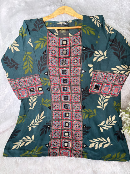 Rashmika Ajrakh Short Kurti