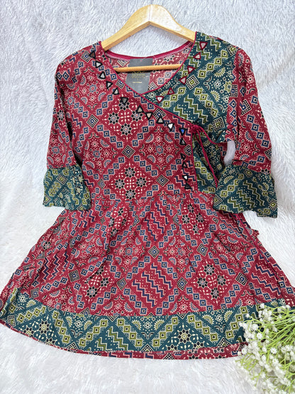 Sara Ajrakh Short Kurti