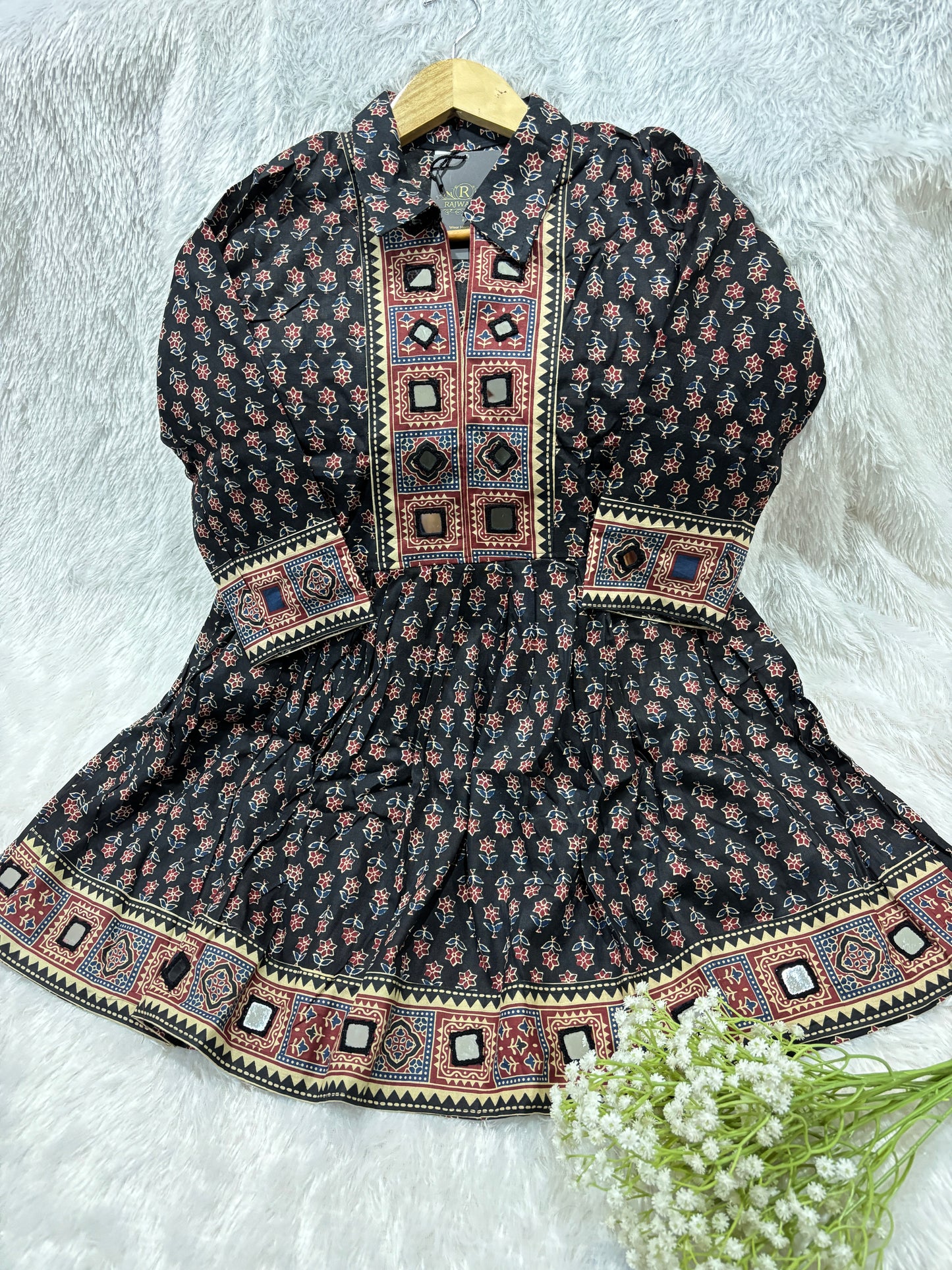 Deepika Ajrakh  Short Kurti