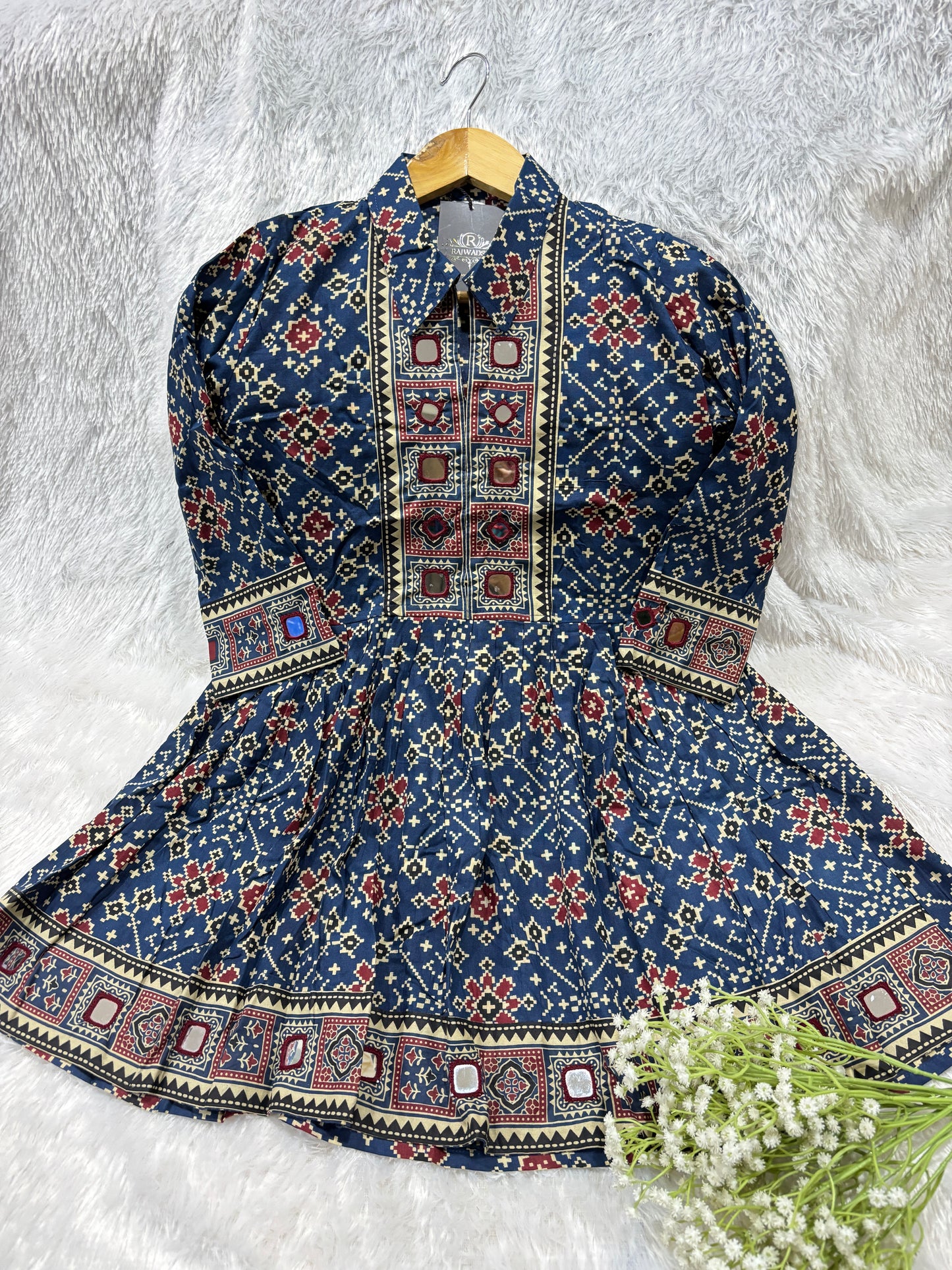 Deepika Ajrakh  Short Kurti