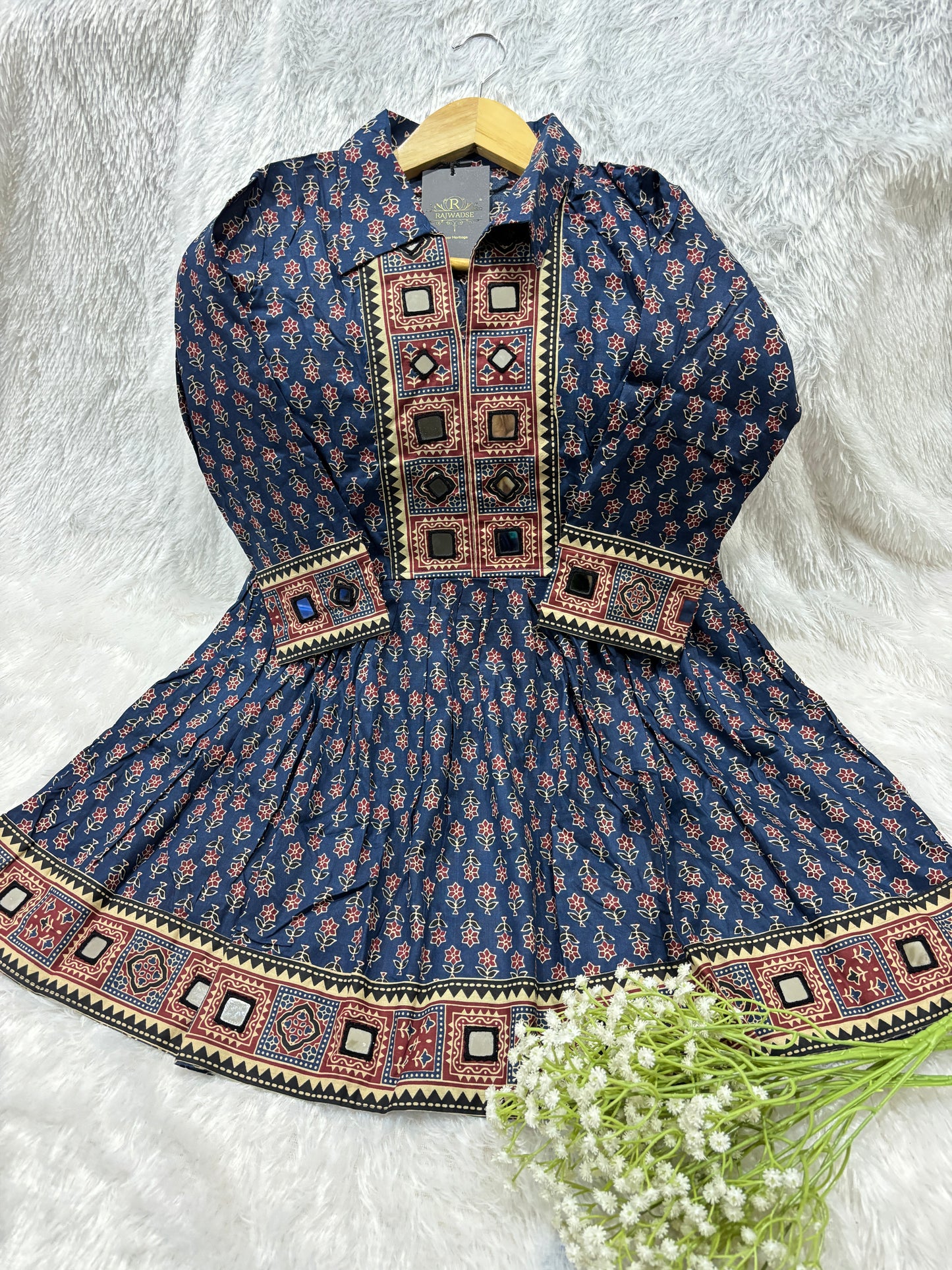 Deepika Ajrakh  Short Kurti