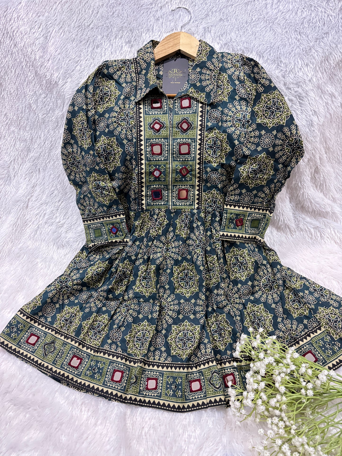 Deepika Ajrakh  Short Kurti