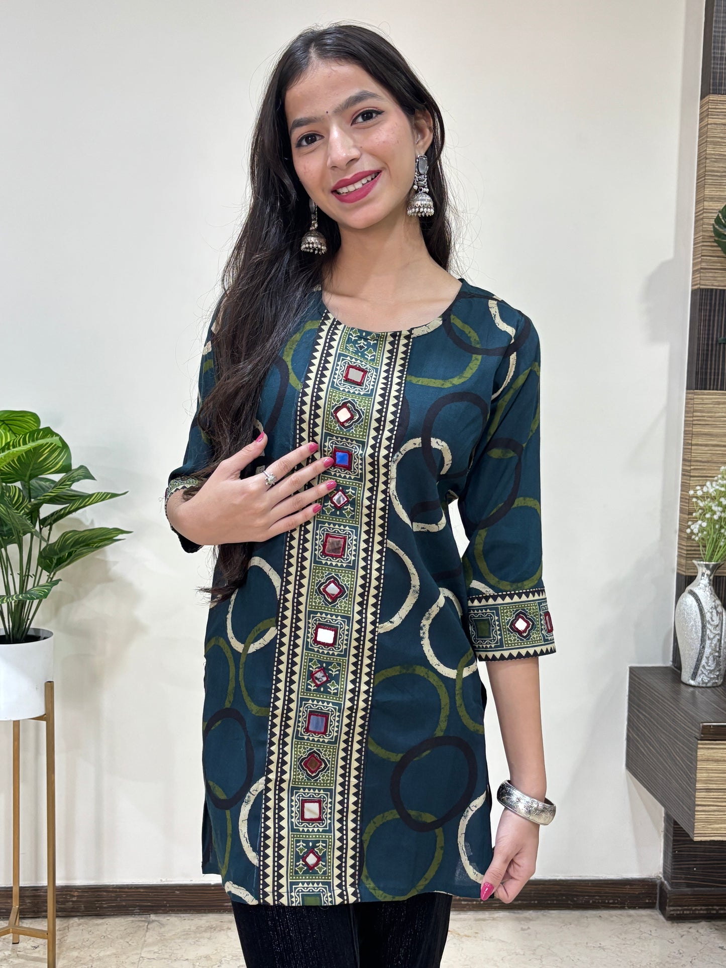 Kritika Ajrakh Short Kurti