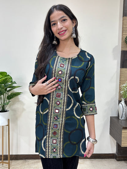 Kritika Ajrakh Short Kurti