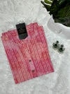 Sanganeri Printed Pink Tie Dye cotton short Kurti