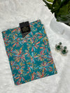 Sanganeri Printed Tie Dye Peacock Blue Cotton Short Kurti