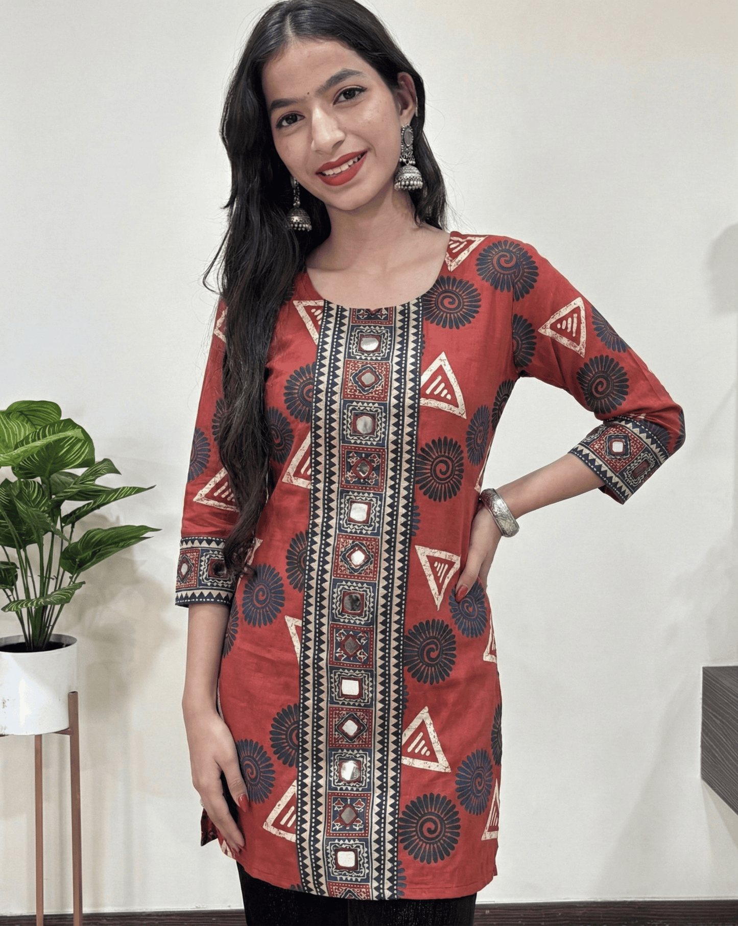 Kritika Ajrakh Short Kurti