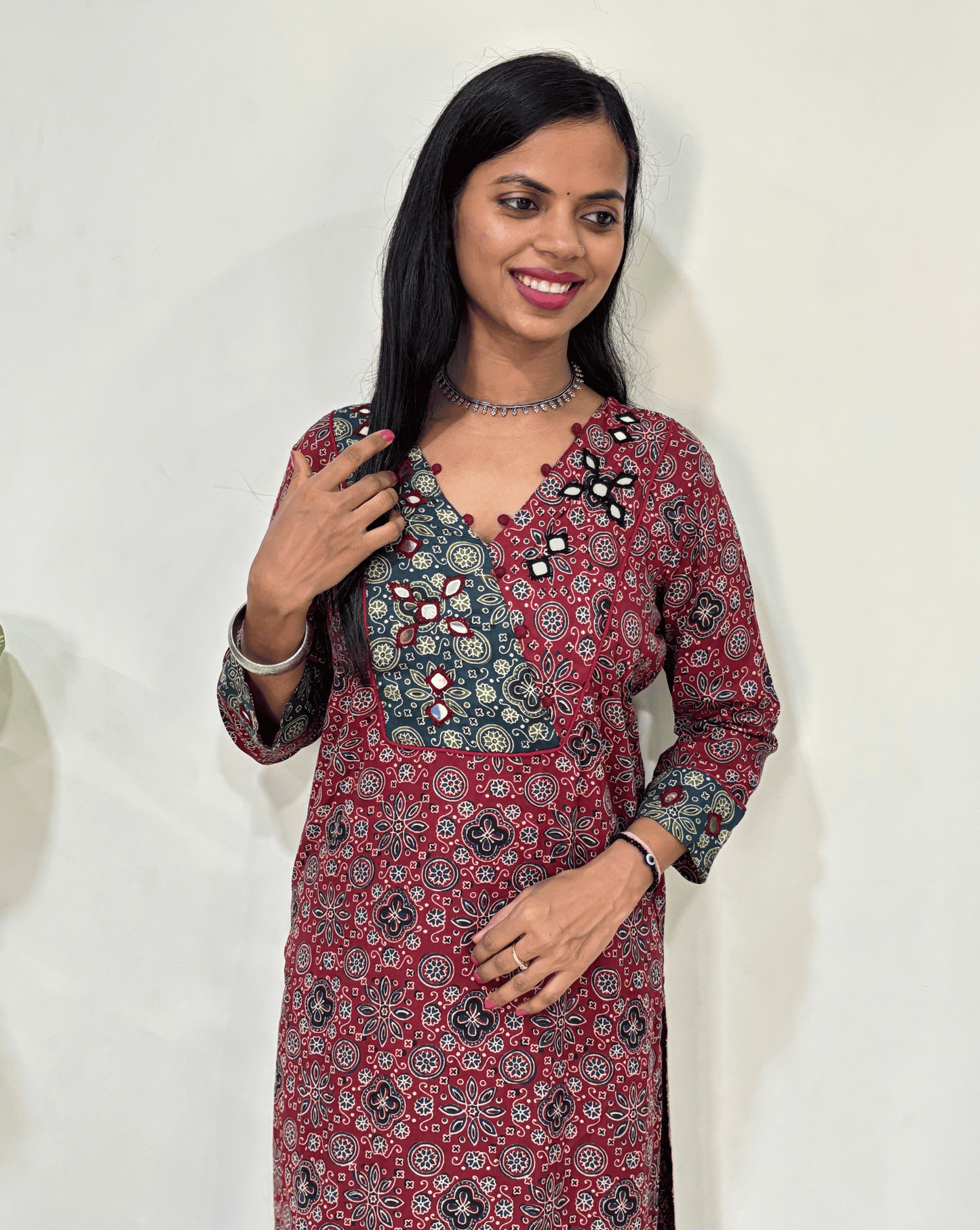 Pallavi Ajrakh Long Kurti