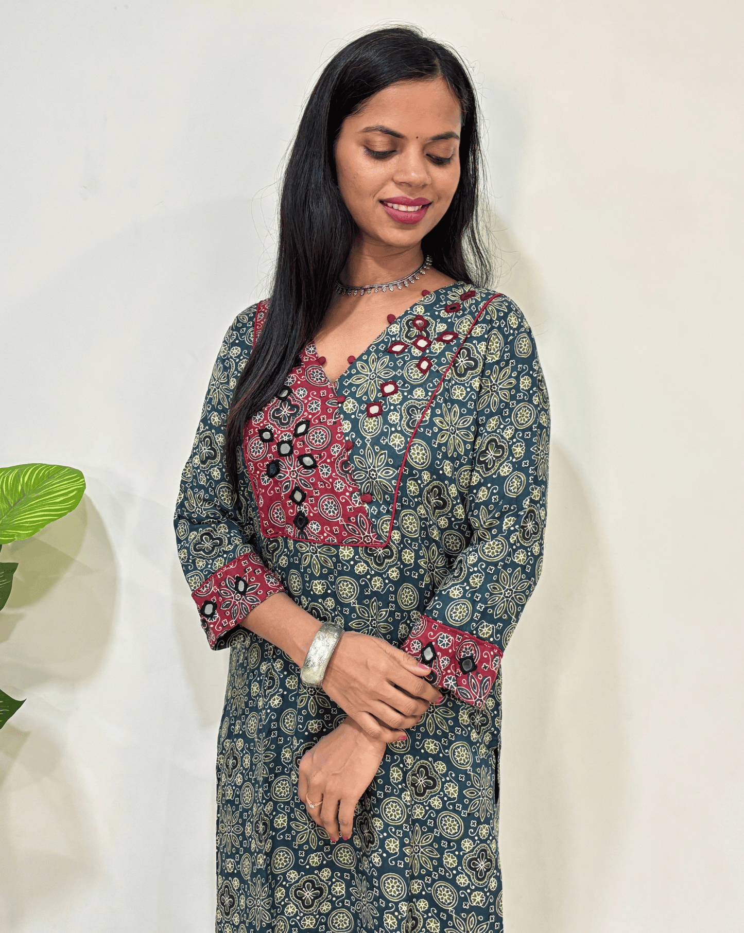 Pallavi Ajrakh Long Kurti
