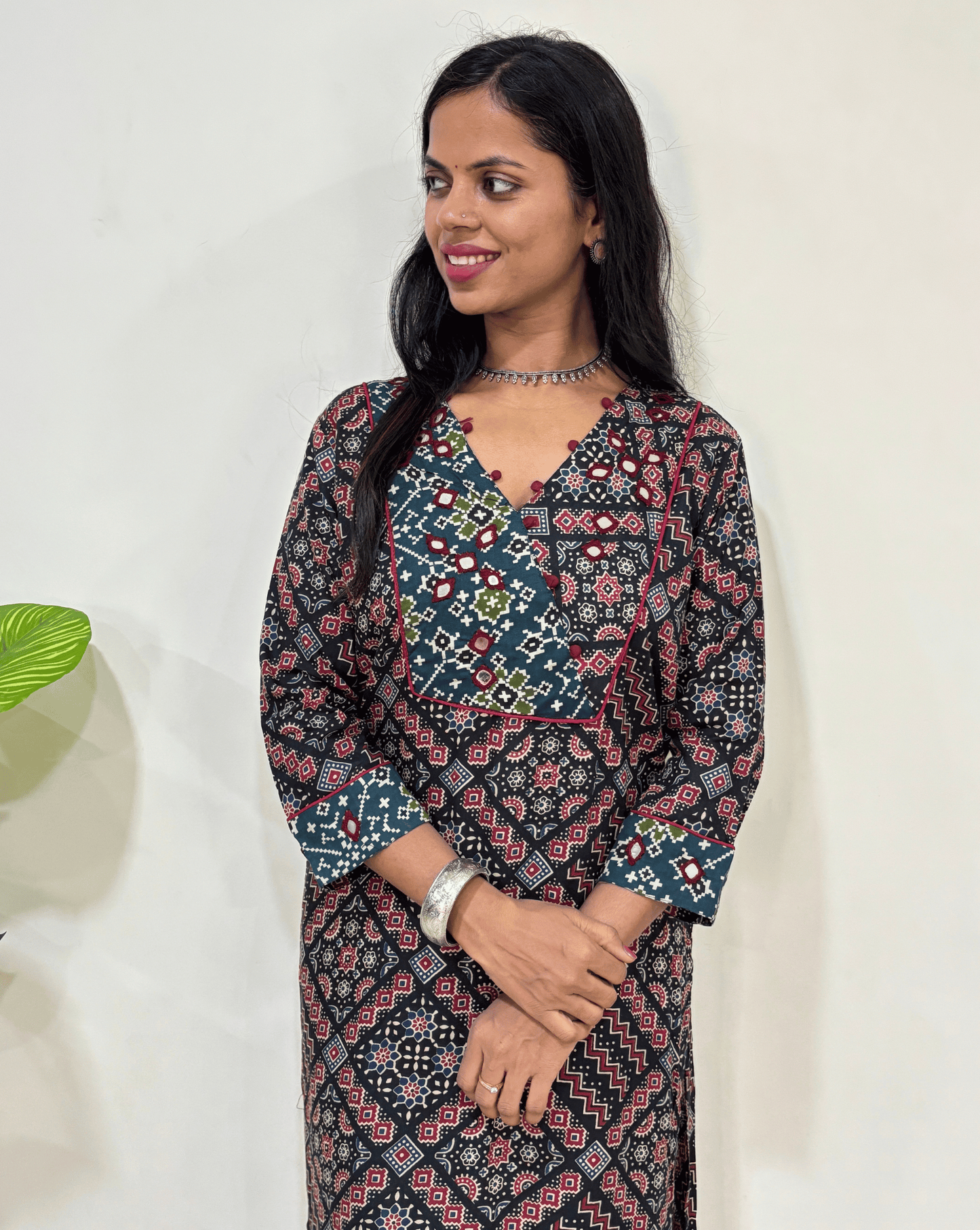 Pallavi Ajrakh Long Kurti