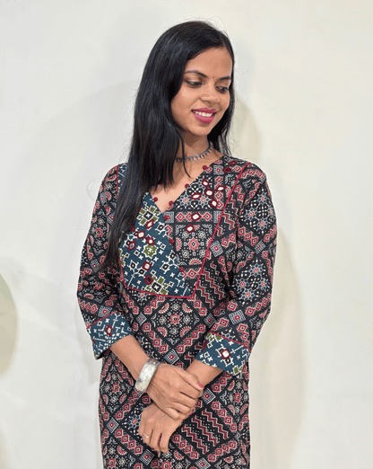 Pallavi Ajrakh Long Kurti