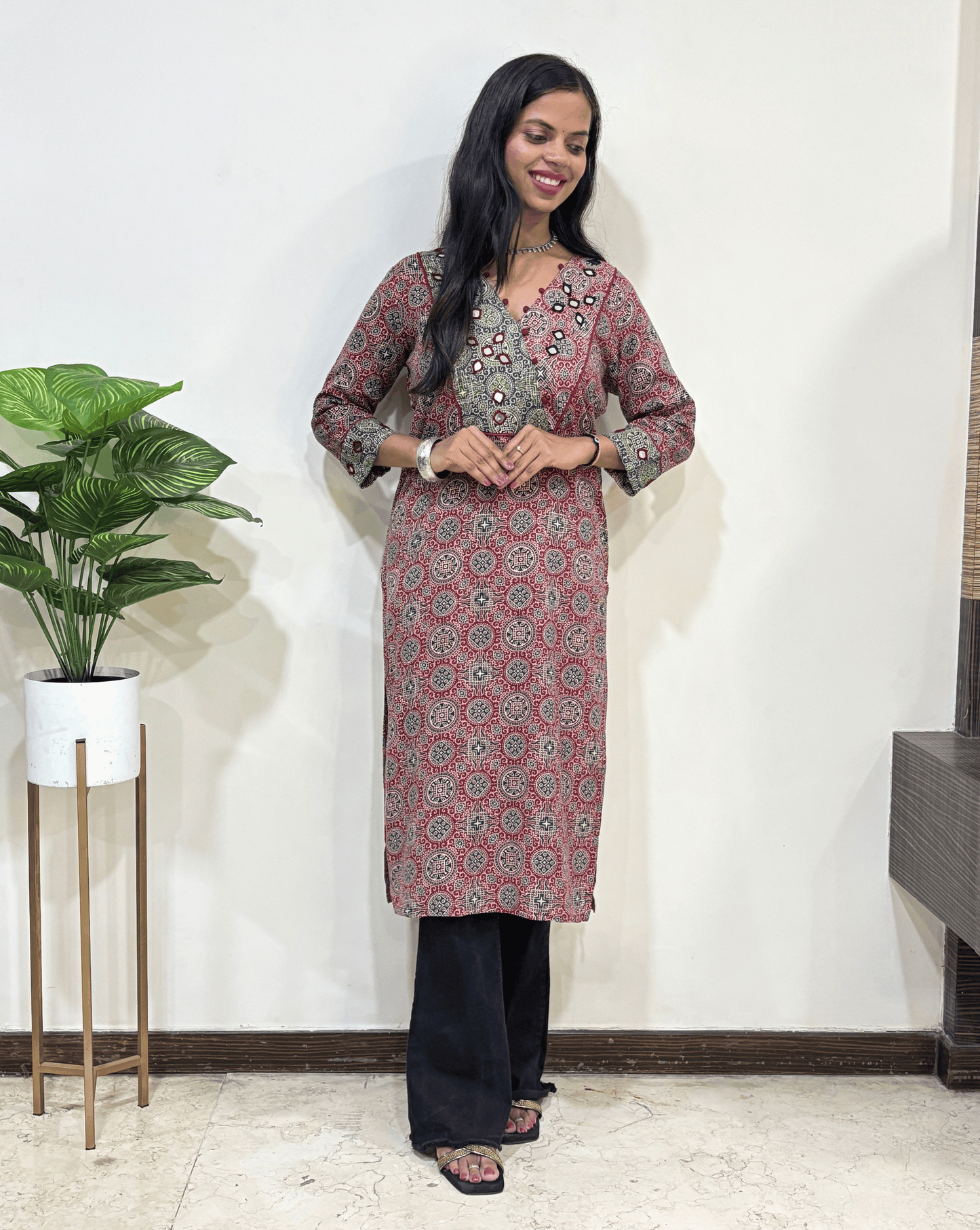 Pallavi Ajrakh Long Kurti