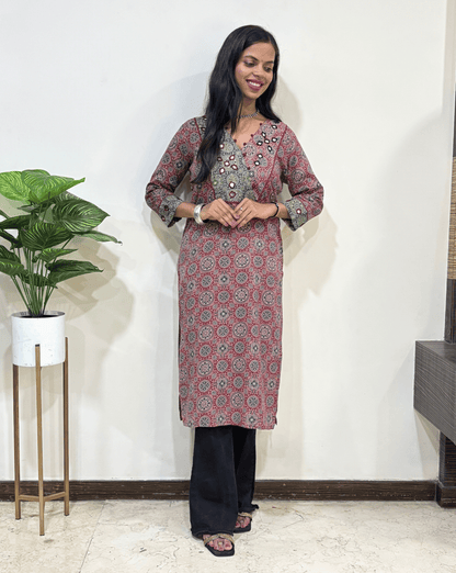Pallavi Ajrakh Long Kurti