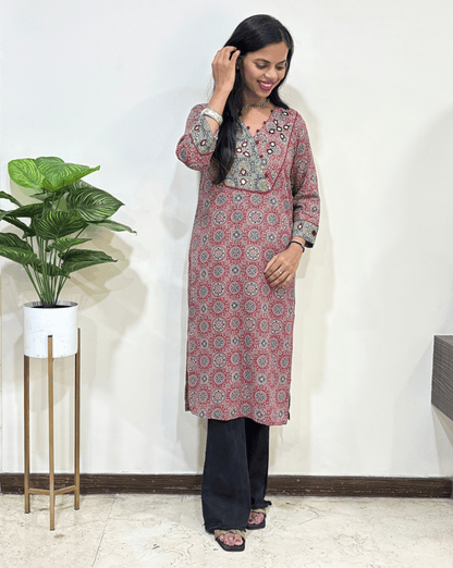Pallavi Ajrakh Long Kurti