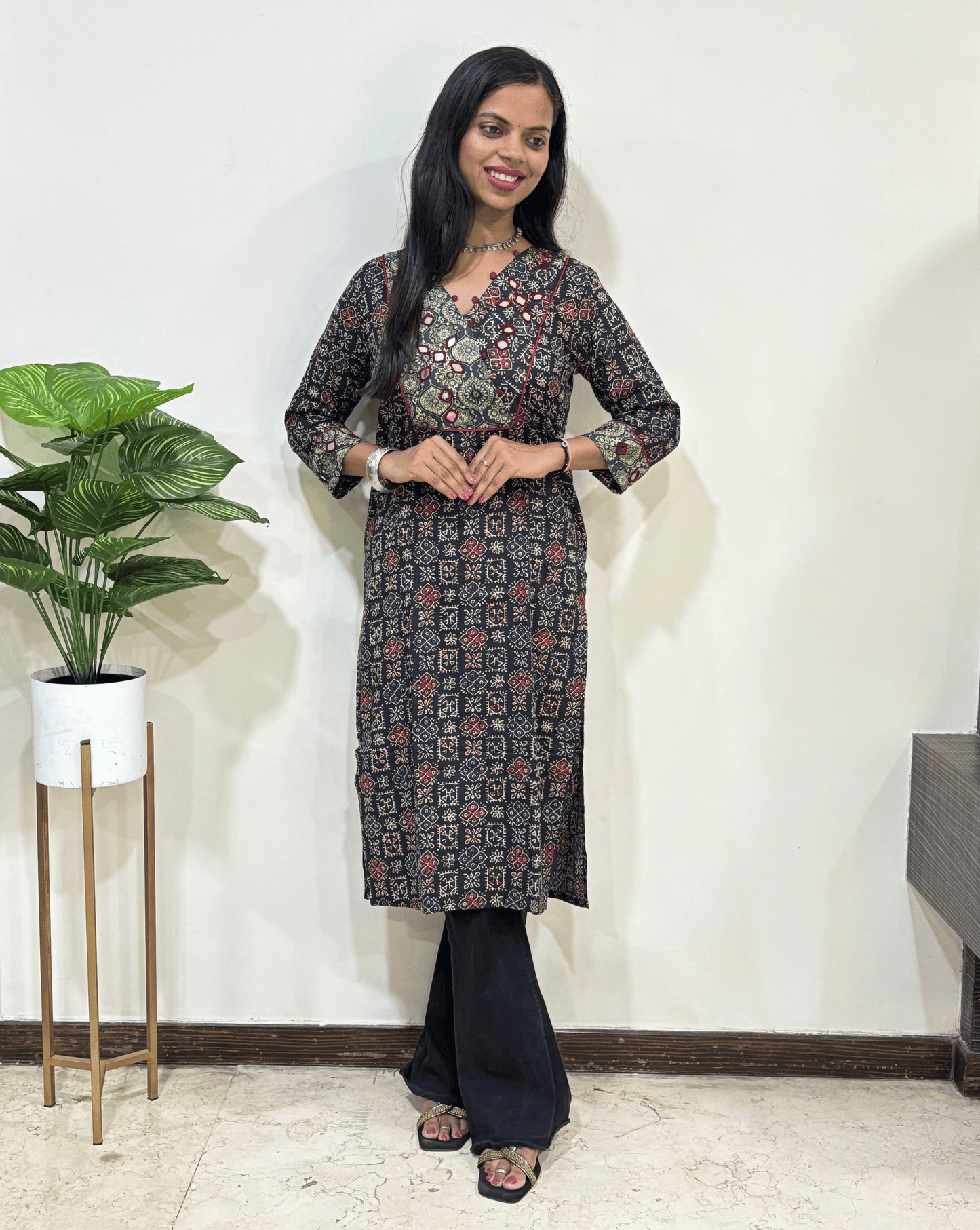 Pallavi Ajrakh Long Kurti