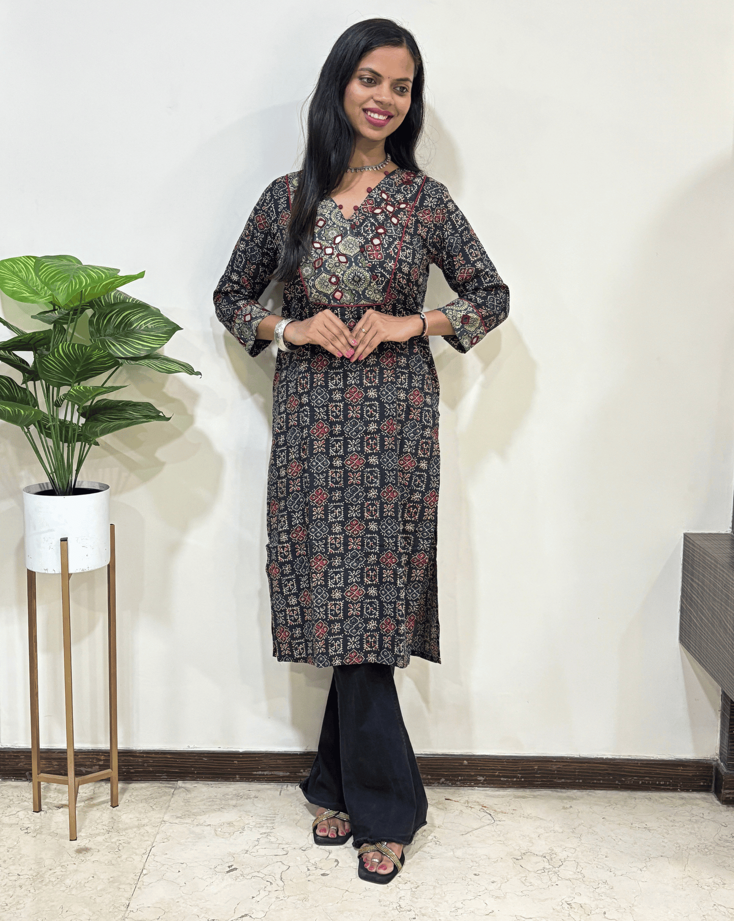 Pallavi Ajrakh Long Kurti