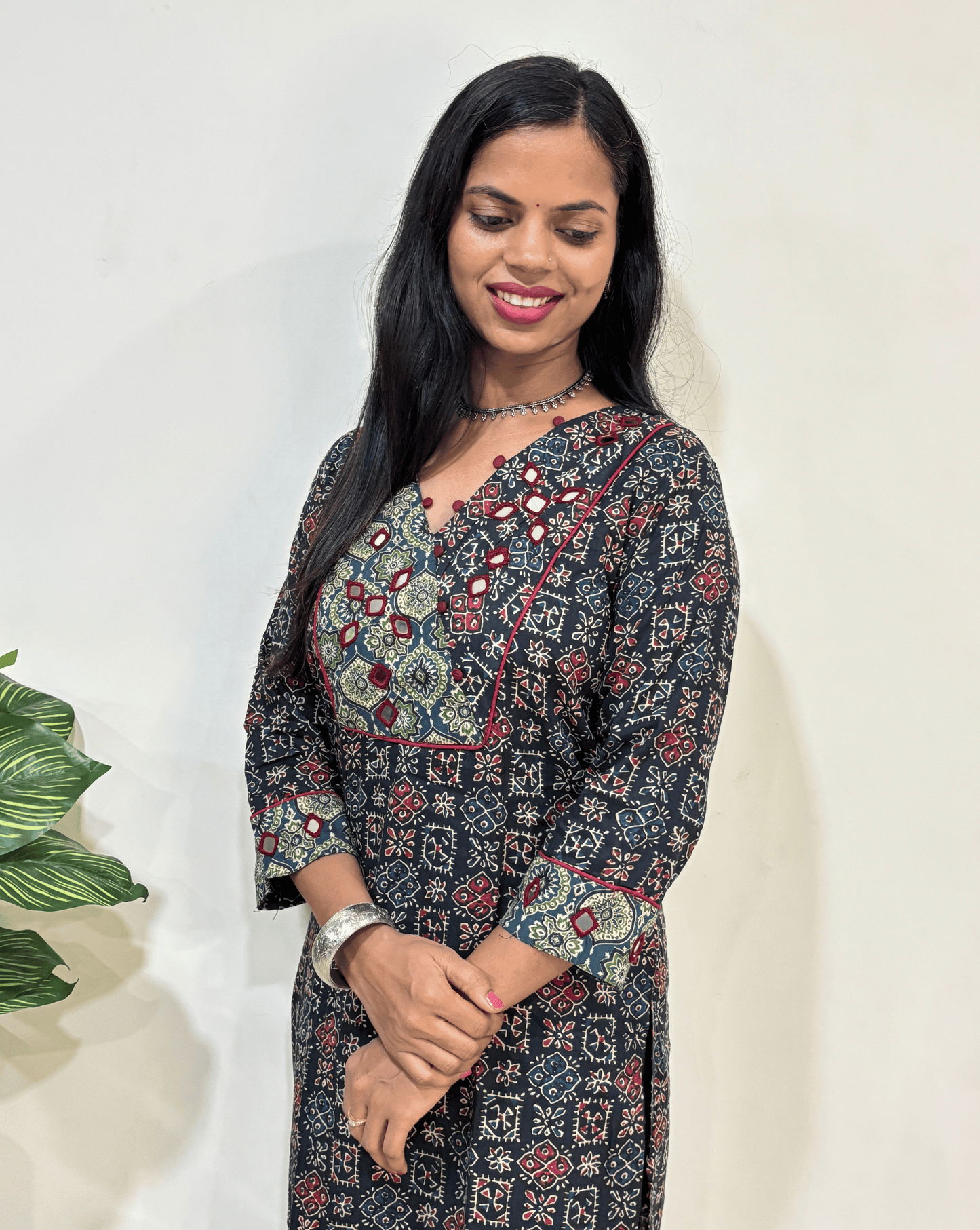 Pallavi Ajrakh Long Kurti