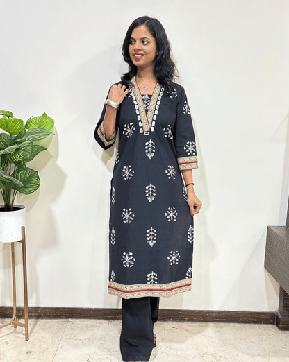 Amaya Ajrakh Long Kruti