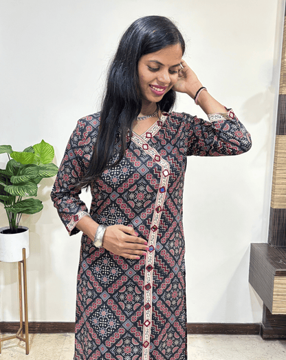 Prisha Ajrakh Long Kurti