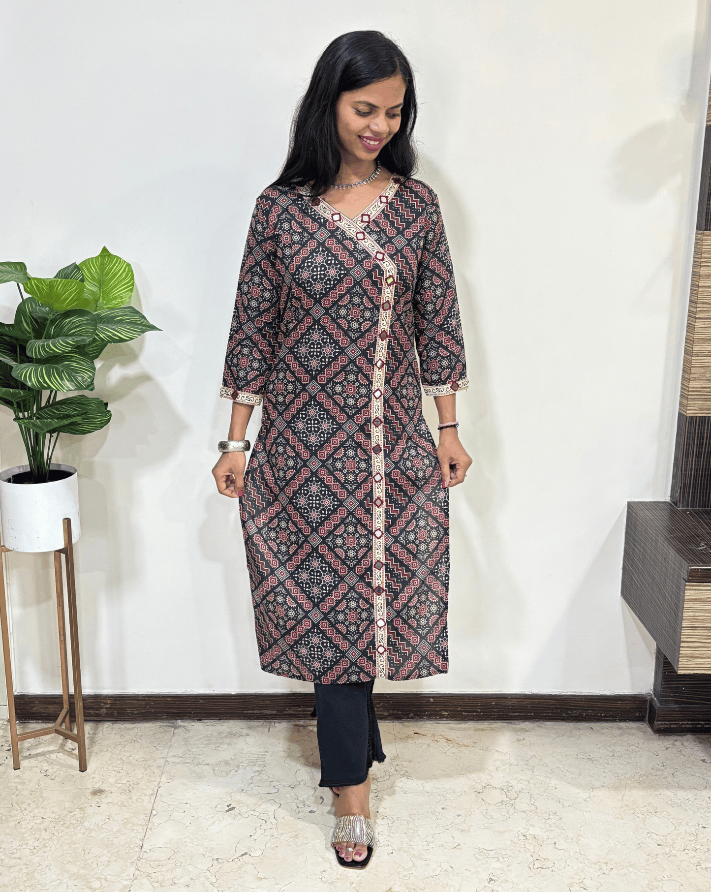 Prisha Ajrakh Long Kurti